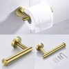 OUTSUPPLY 3 Pieces Bathroom Hardware Accessories Set, Towel Bar, Toilet Paper Holder, Robe Towel Hooks - 4 of 4