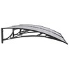 vidaXL Door Canopy Black 157.5 in.x39.4 in. Polycarbonate - 4 of 4