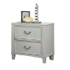 Sapphtopaz Modern Nightstand with 2 Dovetail Drawers Wood Night Stand with Chrome Hanging Pulls Simple Bedside Table for Bedroom, Living Room - 4 of 4