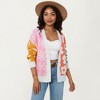 Anna-Kaci Women's Multi Pattern Open Front Cardigan with Long Sleeves, Soft Knit Texture and Comfortable Relaxed Layering Fit - 2 of 4