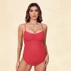 Women's Crochet Detail Scalloped Neckline Maternity One-Piece Swimsuit - Cupshe - 2 of 4