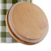 Design Imports Antique Green & White Buffalo Check Ceramic Canister Set/3 - 4 of 4