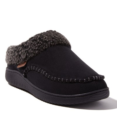 Dearfoams Men's Marshall Microsuede Moccasin Toe Clog - Black Size S ...