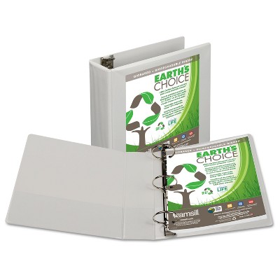 Samsill Biobased + Biodegradable Round Ring View Binder 3" Cap White 18987