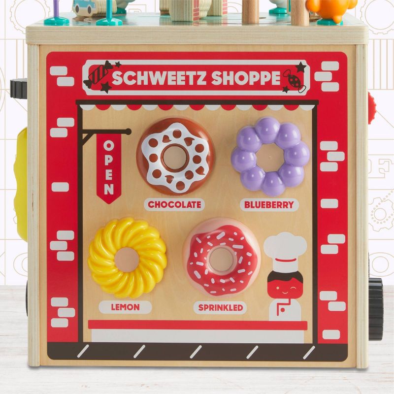 FAO Schwarz Busy City Wooden Activity Cube, 3 of 9