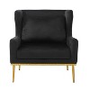 Modern Armchair Velvet Accent Chair Reading Chair Single Sofa Chair - ModernLuxe - 4 of 4