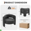 Modern Garvee with Living Room Chair - Lambswool Lounge Chair Soft Lounge Chair Comfortable Grey - 2 of 4