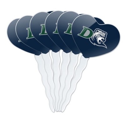 Drew University Primary Logo Heart Love Cupcake Picks Toppers Decoration Set of 6