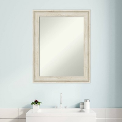 Regal Birch Cream Rustic Whitewash Bathroom Vanity Mirror 22.75x28.75in