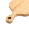 SEVOBAL Serving Platters Handmade Teak Wood Cheese and Bread Board with Natural Symmetry Modern Design for Cakes, Appetizers, Brown, 9.5"*16"*0.7" - 4 of 4