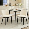 2 - Pack Velvet Dining Chairs, Beige Heart - Back,Wood Legs, Mid - Century Modern Accent Chairs for Kitchen/Living Room, 300LBS Capacity - 2 of 4