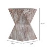 MOEPISY Outdoor End Tables for Patio, Garden Accent Table Faux Terrazzo Accent Table - 2 of 4