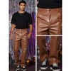 Lars Amadeus Men's Hip Hop Motorcycle Cargo Punk Faux Leather Pants - 4 of 4