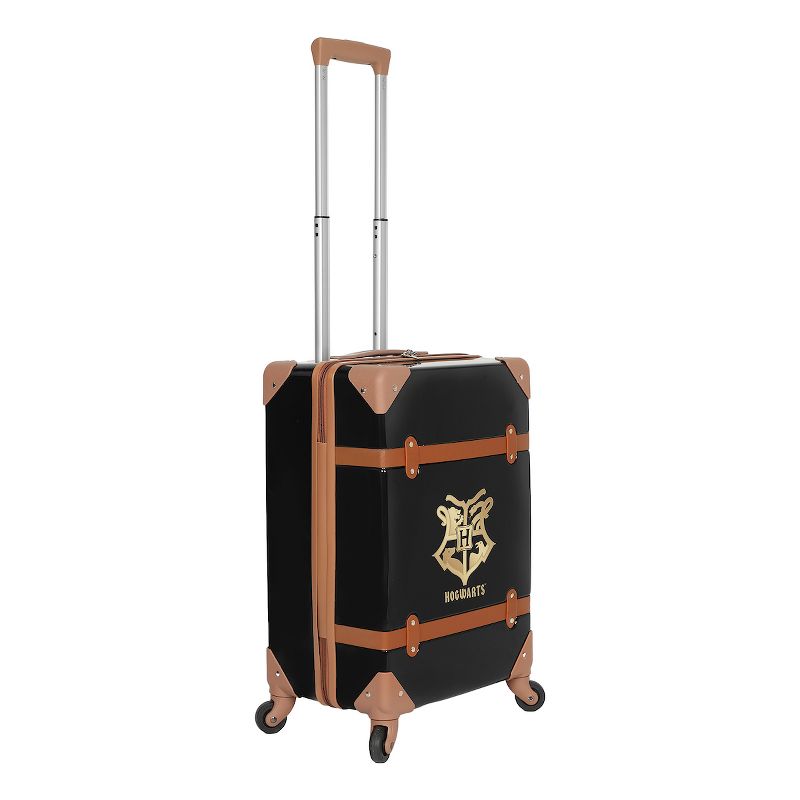 Harry Potter Golden Hogwarts Crest Adult 20” Black Rolling Luggage, 2 of 7