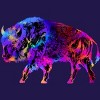 Junior's Design By Humans Rainbow Buffalo By ZeichenbloQ T-Shirt - 2 of 3