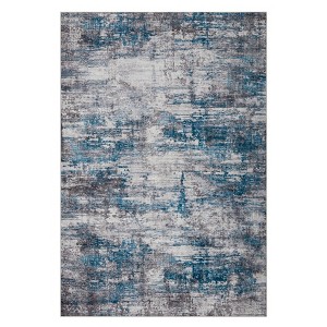 Abstract Modern Washable Rug Non-Slip Low Pile Rug for Hallway/Living Room Soft Carpets Stain Resistant Floor Mat - 1 of 4
