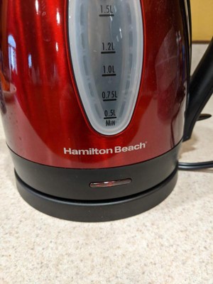  Hamilton Beach Electric Tea Kettle, Water Boiler & Heater, 1.7  Liter, Cordless Serving, 1500 Watts for Fast Boiling, Auto-Shutoff and  Boil-Dry Protection, Red (40885): Home & Kitchen