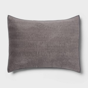 Ruched Velvet Quilt Sham - Threshold™ - 1 of 3