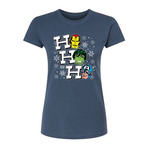 Women's - Marvel - Ho Ho Ho Avengers Fitted Graphic T-Shirt - 1 of 2