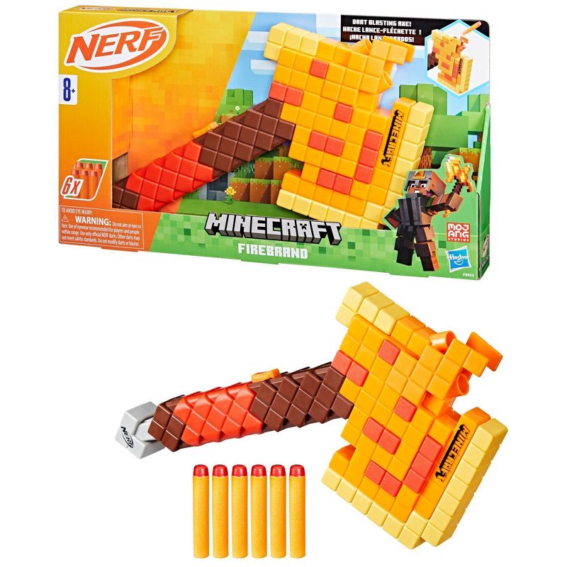 NERF Minecraft Firebrand Axe, 1 of 11