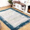 COZONY Washable Modern Bordered Rug, Farmhouse Geometric Low Pile Non Slip Carpet for Nursery Dining Room Office - 2 of 4