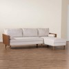Baxton Studio Harleson Fabric and Wood Right Facing Sectional Sofa - 3 of 4