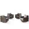 Buenhomino Outdoor Patio Swivel Rocker Chairs - 4pcs Wicker Rattan Patio Rocking Glider Chair Set with High Back for Porch Deck Backyard - 2 of 4