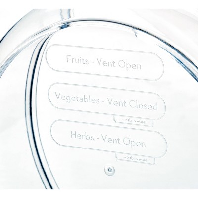 Large Clear BPA-Free Plastic Produce Storage Bowl with White Lid