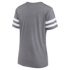 NFL Dallas Cowboys Women's Gray Short Sleeve Split Neck T-Shirt - 3 of 3