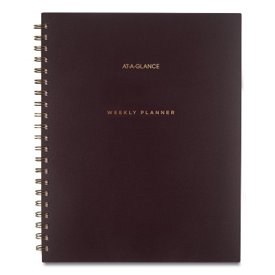 AT-A-GLANCE Signature Lite Weekly/Monthly Planner 11 x 8.5 Maroon 2022 YP905L50