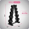 HolaHatha Hex Dumbbell Set with Hand Weights and Storage Rack - 3 of 4