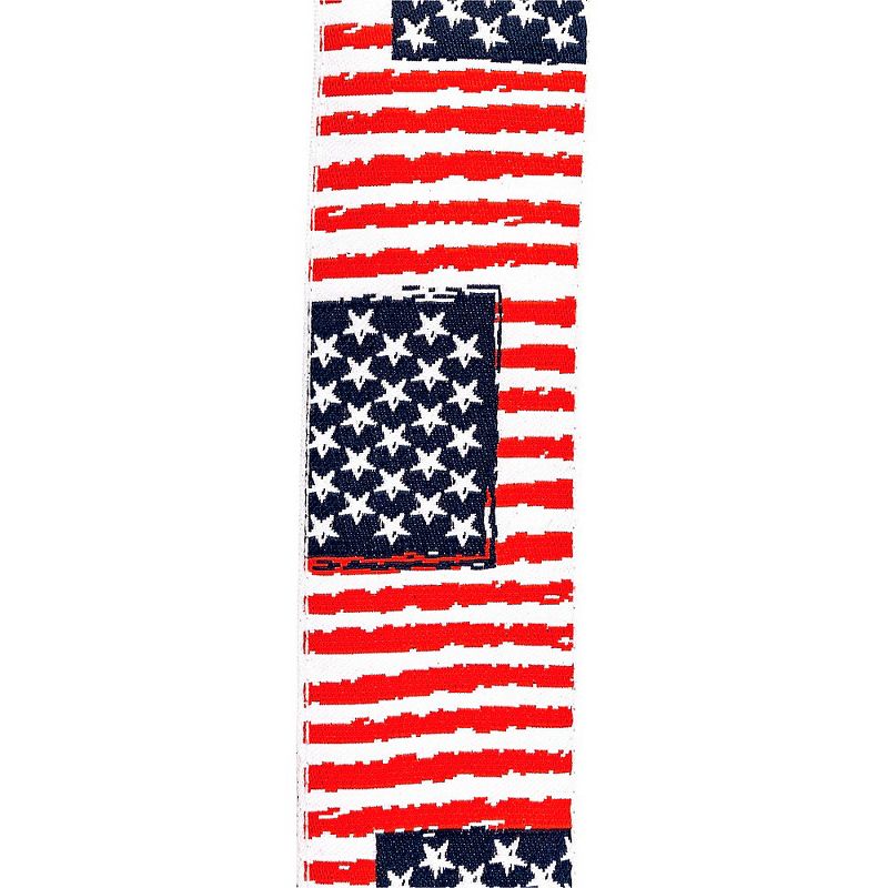 D'Addario 50 mm Nylon Guitar Strap, USA Flag Pattern USA Flag 2 in., 3 of 4