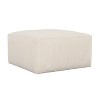 Vynxaria Modern Corduroy Square Ottoman with Dense Foam Padding and Pocket Coil Springs,Beige - 4 of 4