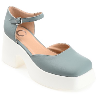 Journee Collection Womens Lizaa Platform Mid Platform Square Toe Pumps