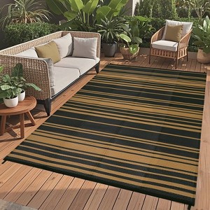 Outdoor Rug Waterproof Plastic Straw Rug Camping Rug for Patio Reversible Mat UV-Resistant Outdoor Carpet for Porch, Deck, Backyard, Balcony - 1 of 4