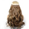 Unique Bargains Women's Big Wavy Hair Extensions High Temperature Fiber Mixed Light Brown 1 Pc - 2 of 3