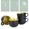 Elanze Designs 24 Oz X-Large Color Pop Mug Set of 4 - Perfect for Coffee, Cereal, Soup, Salad or Ice Cream Bowl, Oversized, Extra-Large Mugs, Yellow - 3 of 4