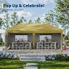 10x20 ft Pop up Canopy with Sidewalls Easy up Canopy Tent Instant Shelter with Windows for Outdoor Event Party-UPF 50+ All Season Waterproof - 3 of 4