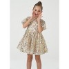 2Bunnies Christmas New Year Holiday Girl Gold Shimmer Sparkle Sequin Dress - 4 of 4
