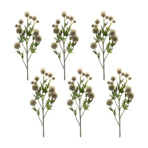 Faux Sage Allium Spray Set of 6 26 inch Height Plastic and Polyester Stems for Displays By Melrose - 1 of 3