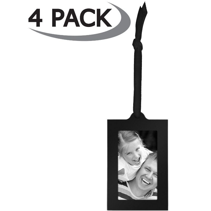 Americanflat 2x3 Hanging Mini Picture Frames with plexiglass - Adjustable Ribbon Tassels, 2 of 6