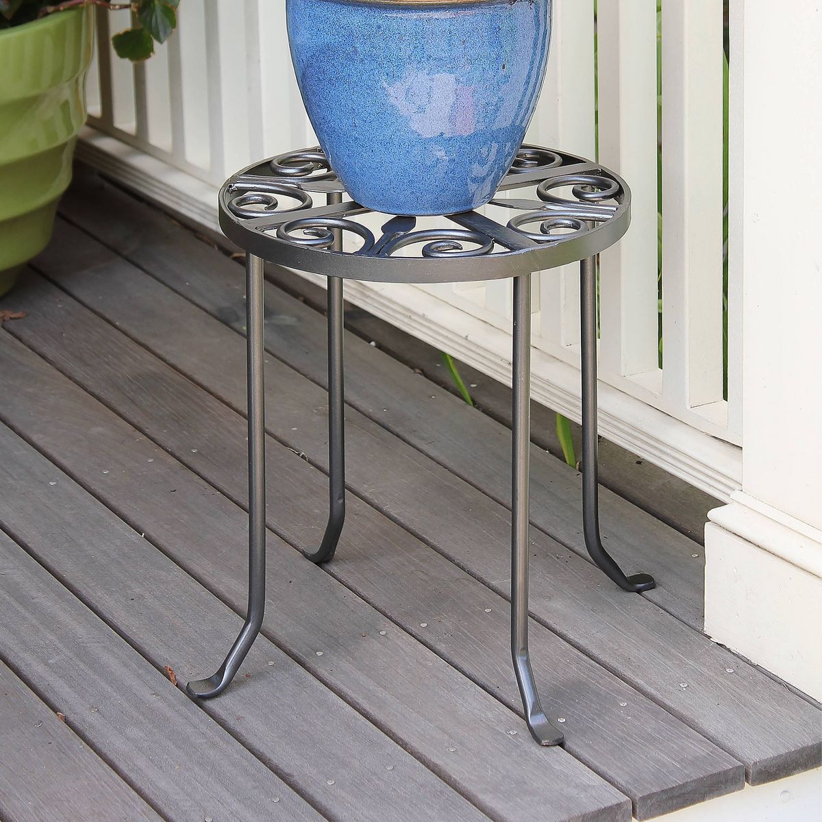 Trivet Iron Plant Stand Graphite Powder Coat Finish - Achla Designs - thumbnail 5