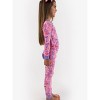 RuffleButts Toddler Girls Viscose from Bamboo Ruffle Long Sleeve Pajama Set, Signature Rear Ruffles - 4 of 4