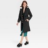 Women's Hooded Relaxed Fit Trench Rain Coat - A New Day™ Black S : Target