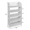 SEVOBAL 5-Tier Hollow Carved Shoe Rack Board Shoe Storage Organizer Cabinet for Narrow Entryway Space-Saving Boots Display, White, 34.25"*10.24"*2.56" - 3 of 4