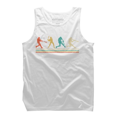 Men's Design By Humans Vintage Distressed Baseball Swing By LuckyCharm99 Tank Top