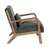 PAGED Wooden Accent Chair Upholstered Living Room Chairs Modern Reading Chair with Ribbed Corduroy Fabric for Living Room - 4 of 4