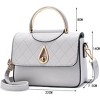 Paaaawaters Women's Small Leather Handbag Tote Shoulder Crossbody Bag - 2 of 4