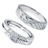 Pompeii3 1/4ct Diamond Engagement Matching Wedding Ring Set 14K White Gold - 2 of 4
