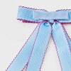 Girls' 3pk Scallop Ribbon Bow Set - Cat & Jack™ Pink/White/Blue: Hair Styling Clips, Recycled Polyester, Solid Pattern - 4 of 4